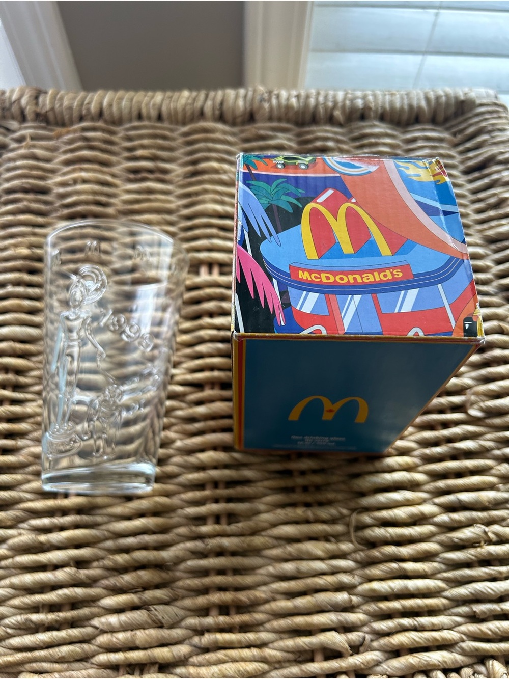 McDonald's 2024 Barbie + Hot Wheels Collectible Glass with Colorful Box
